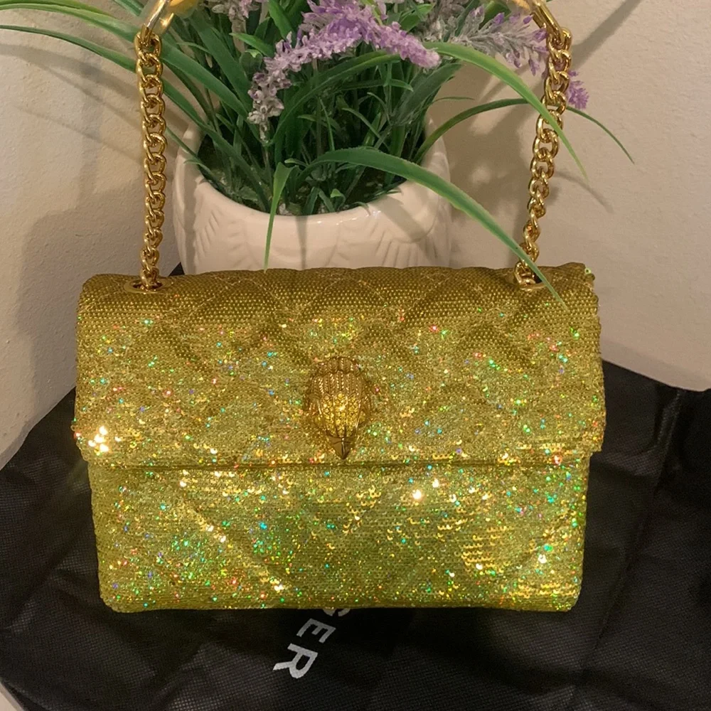 KURT GEIGER LONDON KENSINGTON SEQUINS CROSSBODY - Picture 4 of 16